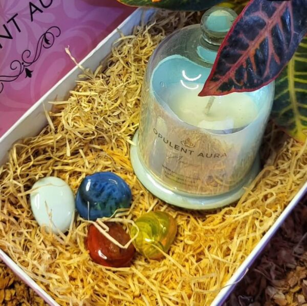 "Elegance Illuminated: Blue Bell Jar Candle"